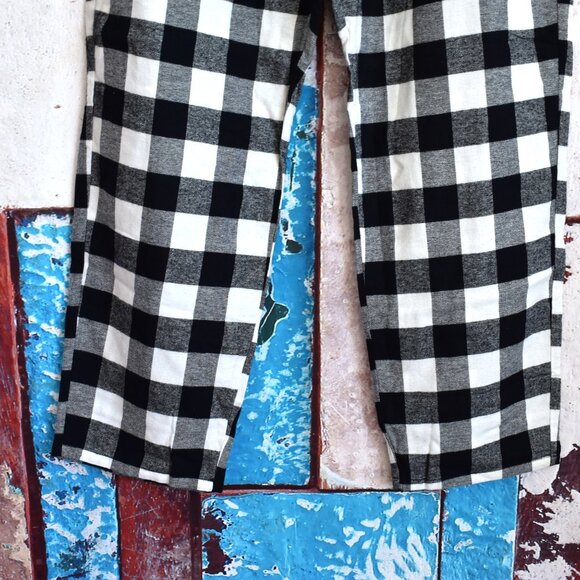 Men's Old Navy Straight Flannel Pajama Sleep Pants XXLARGE Black Buffalo Plaid - Picture 5 of 10